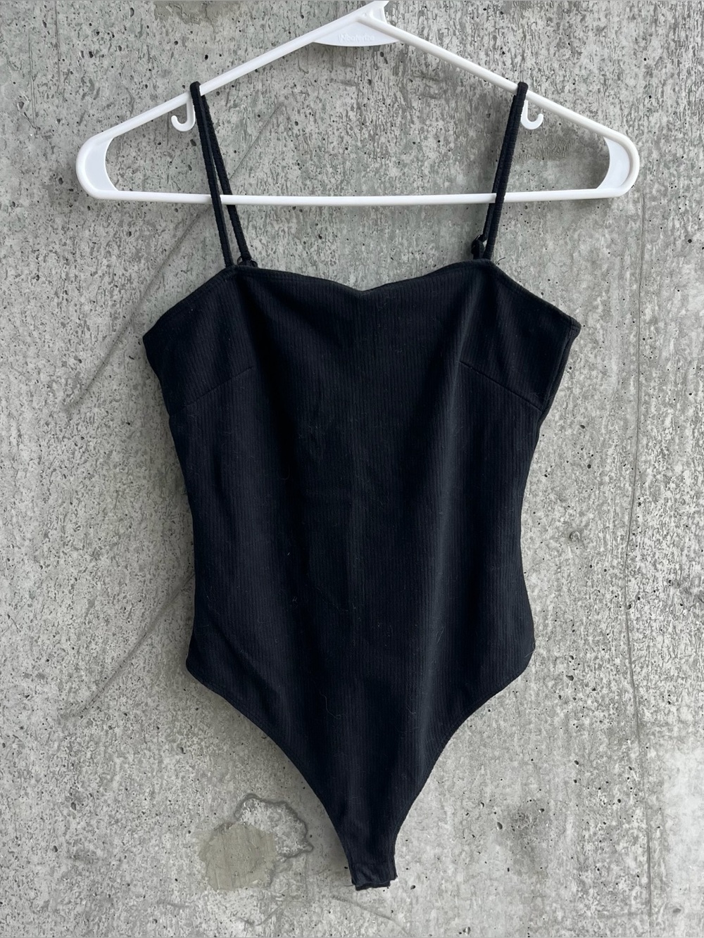 Black One-Piece Bodysuit - Classic Spaghetti Strap